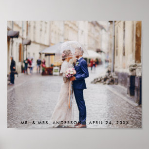 Modernes Poster für Hochzeitsbride Foto