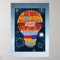 Modernes Poster - Genie ist...