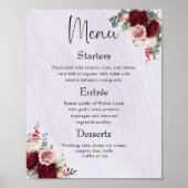 Modernes Poster mit Blush-Blumenzettel (Vorne)