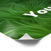 Modernes Poster mit Pit Bull Hund auf grünem Gras (Ecke)