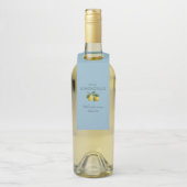 Modernes Powder Blue Lemon Event Wedding Limoncell Flaschenanhänger (Auf Flasche)