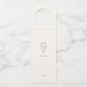 Modernes Powder Blue Lemon Event Wedding Limoncell Flaschenanhänger (Rückseite)