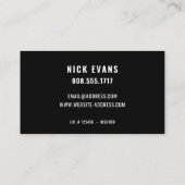 Modernes Power-Waschlogo Visitenkarte (Rückseite)