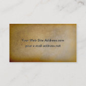 Modernes prägeartiges Goldplatten-rostiges Metall Visitenkarte (Rückseite)
