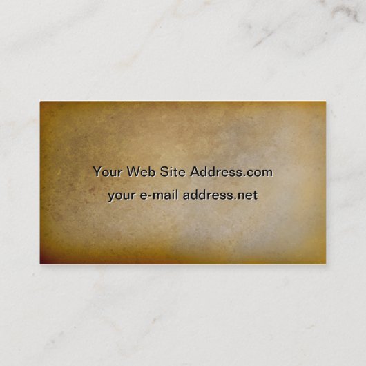 Modernes prägeartiges Goldplatten-rostiges Metall Visitenkarte (Rückseite)