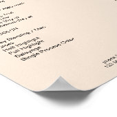 Modernes Preislisten für Blumen Poster (Ecke)