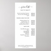 Modernes Preisschild Poster (Vorne)