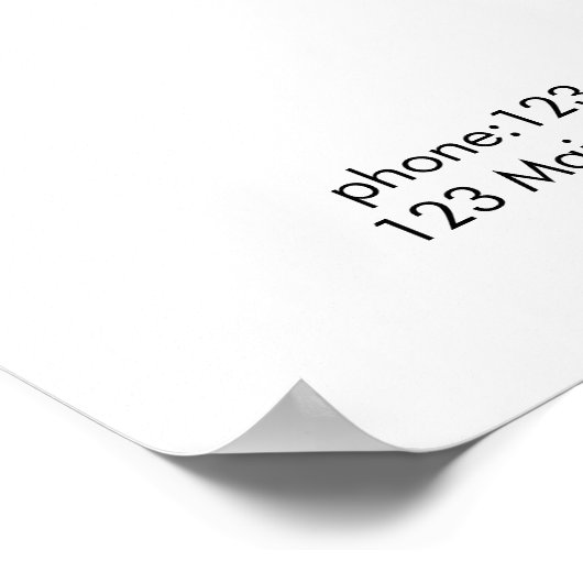 Modernes Preisschild Poster (Ecke)