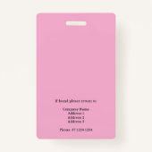 Modernes Press ID-Abzeichen mit Foto und QR-Code Ausweis (Rückseite)