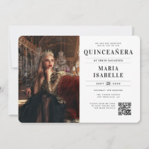 Modernes Prinzessin-Foto QR-Code Quinceñera