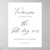 Modernes Probe-Dinner am Abend vor dem Empfang Poster (Vorne)