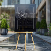Modernes Probe Dinner Black Willkommen Acrylschild