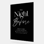 Modernes Probe Dinner Black Willkommen Acrylschild (Winkel)