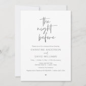 Modernes Probe Dinner, Die Nacht vor Invitati Einladung (Vorderseite)