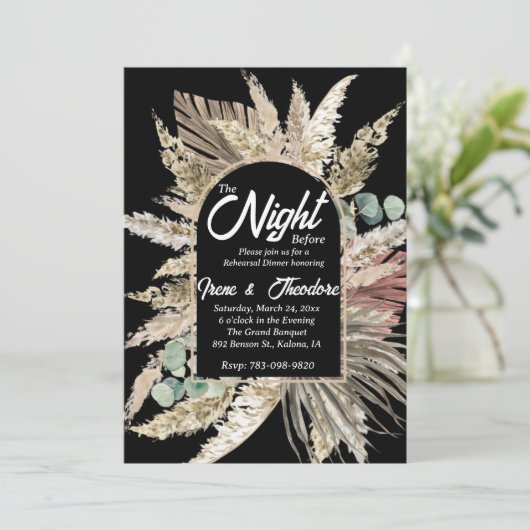 Modernes Probe-Dinner Einladung (Stehend Vorderseite)