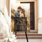 Modernes Probe Dinner Foto Begrüßungszeichen Acrylschild