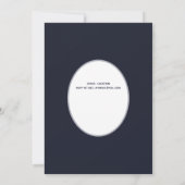 Modernes Probe Dinner FOTO Blaues Kraut Einladung (Rückseite)