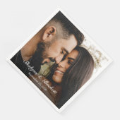 Modernes Probe Dinner Foto Serviette (Ecke)