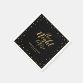 Modernes Probe-Dinner Gold & Black Serviette (Ecke)