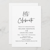 Modernes Probe Dinner, Lass feiern Einladung (Vorne/Hinten)