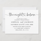 Modernes Probe-Dinner Schwarz & Weiß Einladung (Vorderseite)