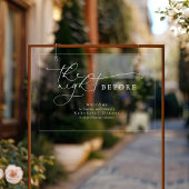 Modernes Probe-Dinner Transparente Begrüßung Acrylschild