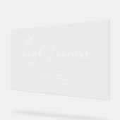 Modernes Probe-Dinner Transparente Begrüßung Acrylschild (Winkel)