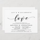 Modernes Probe Dinner und Post Wedding Brunch Einladung (Vorne/Hinten)