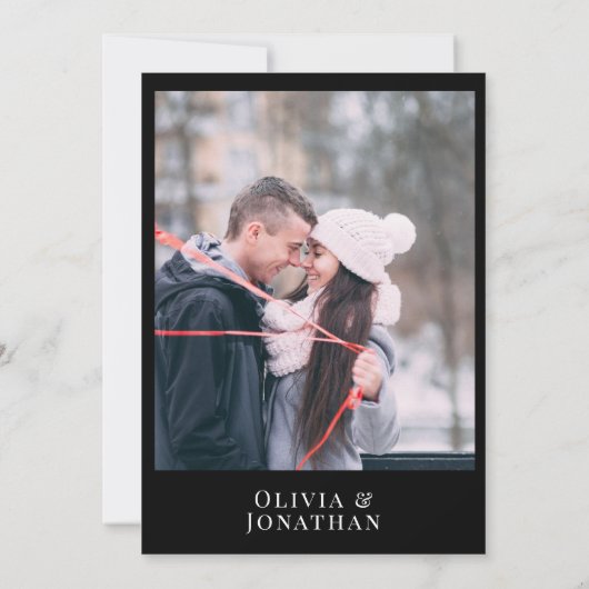 Modernes Probe in Schwarz und Weiß Einladung (Rückseite)