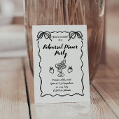 Modernes Probe in Schwarz und Weiß Einladung