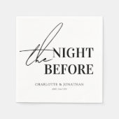 Modernes Probe in Schwarz und Weiß Serviette (Vorderseite)