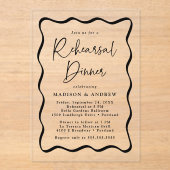 Modernes Probe mit schwarzen Rahmen Acryleinladungen (Vorderseite)