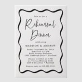 Modernes Probe mit schwarzen Rahmen Pergament Einladungen (Vorderseite)