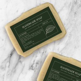 Modernes Produkt Dunkelgrünes Kosmetikseifenetiket Lebensmitteletikett