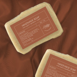 Modernes Produkt Terracotta Cosmetic Soap Label Lebensmitteletikett