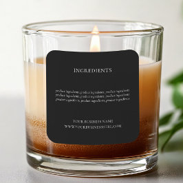 Modernes Produktetikett für minimale Inhaltsstoffe Quadratischer Aufkleber