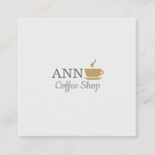 Modernes Professionelles Kaffeetassen-Logo Quadratische Visitenkarte