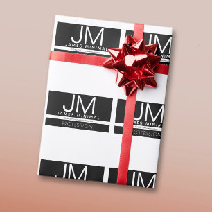 Modernes professionelles minimalistisches Design Geschenkpapier