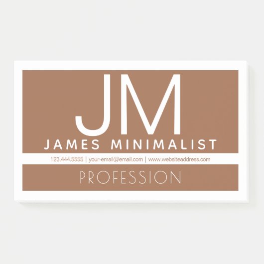 Modernes professionelles minimalistisches Design | Post-it Klebezettel (Vorderseite)