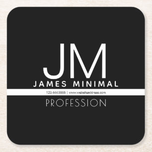 Modernes professionelles minimalistisches Design Rechteckiger Pappuntersetzer