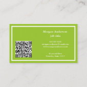 Modernes professionelles QR-Code-Logo Visitenkarte (Rückseite)