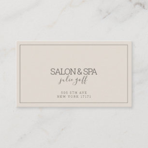 Modernes professionelles Salon & Spa Visitenkarte
