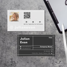 Modernes Profil Foto Schwarzweiß QR-Code