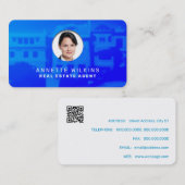 Modernes Profilbild blau Visitenkarte (Vorne/Hinten)