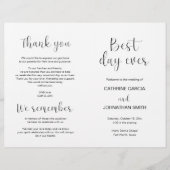 Modernes Programm für faltbare Hochzeiten - der be (Vorderseite)