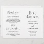 Modernes Programm für faltbare Hochzeiten - der be (Vorne/Hinten)