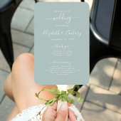 Modernes Programm für grüne Hochzeiten von Script  Fächer