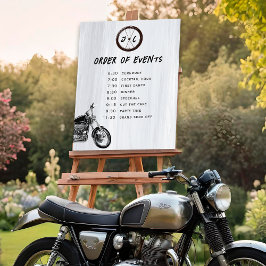 Modernes Programm für Hochzeiten von Motorrädern