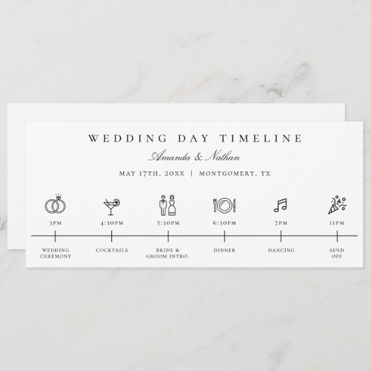 Modernes Programm für Hochzeitstage - Icon (Vorne/Hinten)