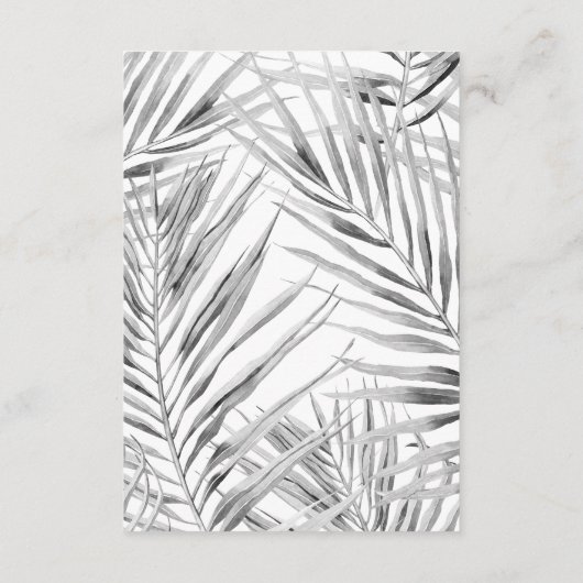 Modernes Programm für tropische Hochzeiten (Rückseite)